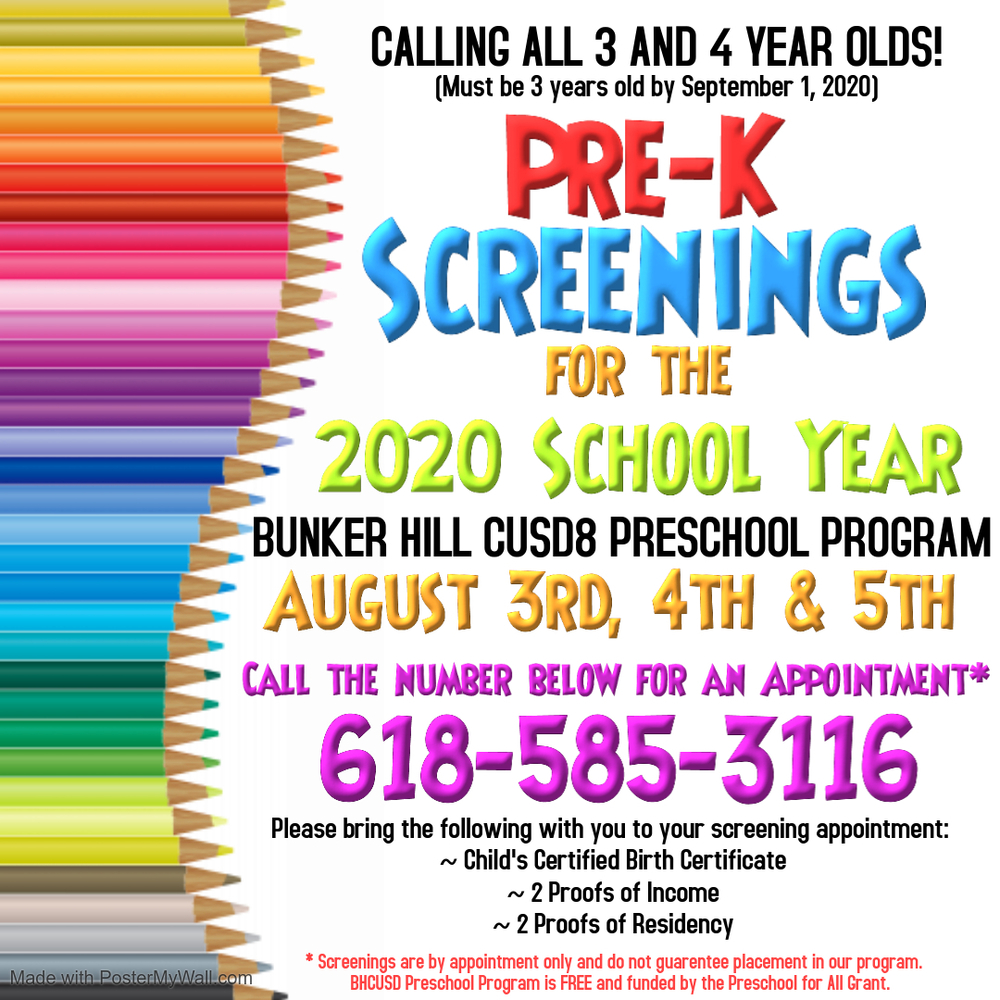 PreK Screenings and Registration