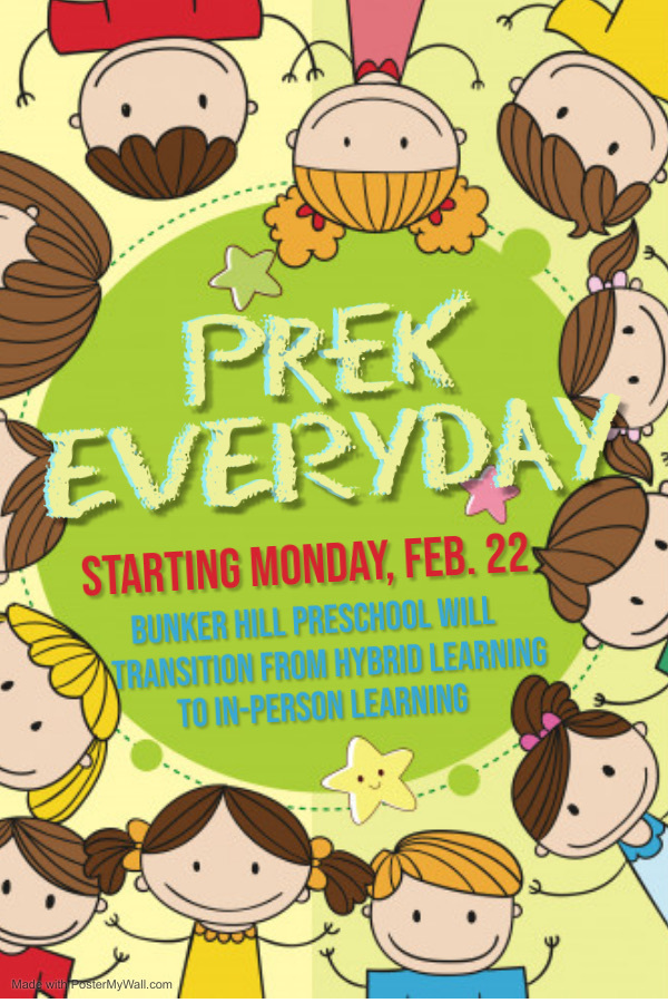 PreK will Transition to In-Person Everyday