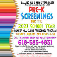 PreK Screenings for 2021 School Year