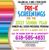 PreK Screenings: March 11th & 12th